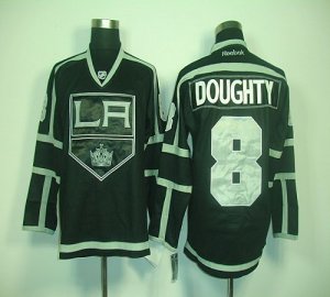 Jerseys Factory Cheap Kings #8 Drew Doughty Black Ice Embroidere