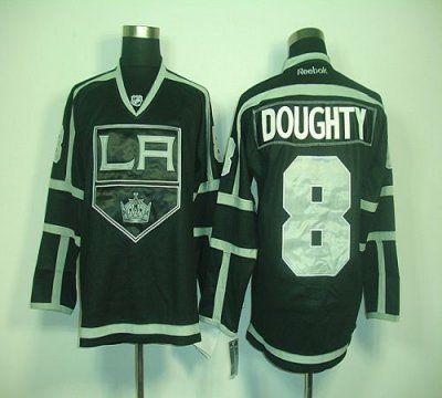 Jerseys Factory Cheap Kings #8 Drew Doughty Black Ice Embroidere