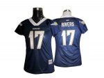 Jerseys Factory Cheap Chargers #17 Philip Rivers Dark Blue Women
