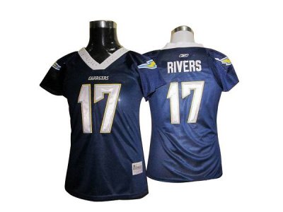 Jerseys Factory Cheap Chargers #17 Philip Rivers Dark Blue Women