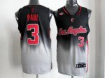 Jerseys Factory Cheap Clippers #3 Chris Paul Black/Grey Fadeaway