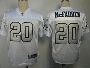Jerseys Factory Cheap Raiders #20 Darren McFadden White Silver G