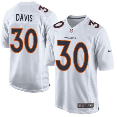 Jerseys Factory Cheap Nike Broncos #30 Terrell Davis White Men's