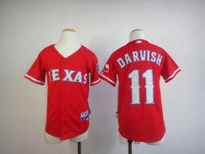 Jerseys Factory Cheap Rangers #11 Yu Darvish Red Cool Base Embro