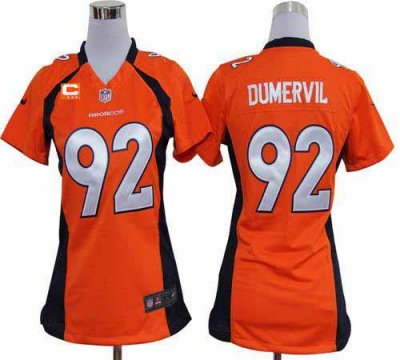 Jerseys Factory Cheap Nike Broncos #92 Elvis Dumervil Orange Tea