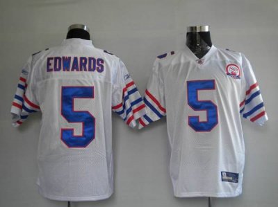 Jerseys Factory Cheap Bills #5 Trent Edwards White AFL 50th Anni