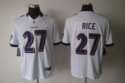 Jerseys Factory Cheap Nike Ravens #27 Ray Rice White Men's Embro