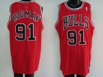Jerseys Factory Cheap Bulls #91 Dennis Rodman Stitched Red NBA J