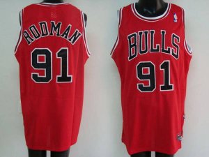 Jerseys Factory Cheap Bulls #91 Dennis Rodman Stitched Red NBA J