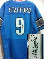 Jerseys Factory Cheap Nike Lions #9 Matthew Stafford Blue Team C