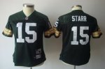 Jerseys Factory Cheap Packers #15 Bart Starr Green Women's Throw