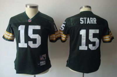 Jerseys Factory Cheap Packers #15 Bart Starr Green Women's Throw