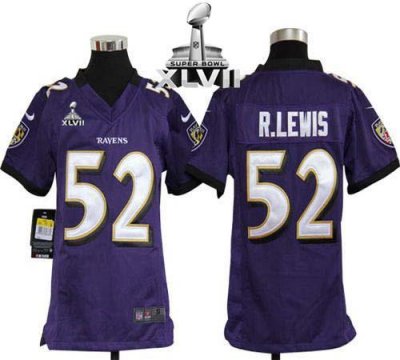 Jerseys Factory Cheap Nike Ravens #52 Ray Lewis Purple Team Colo