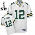Jerseys Factory Cheap Packers #12 Aaron Rodgers White Super Bowl