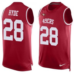 Jerseys Factory Cheap Nike 49ers #28 Carlos Hyde Red Team Color