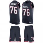 Jerseys Factory Cheap Nike Texans #76 Duane Brown Navy Blue Team