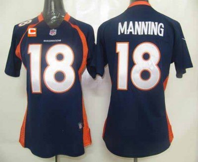 Jerseys Factory Cheap Nike Broncos #18 Peyton Manning Blue Alter