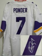 Jerseys Factory Cheap Nike Vikings #7 Christian Ponder White Men
