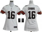 Jerseys Factory Cheap Nike Browns #16 Josh Cribbs White Women's