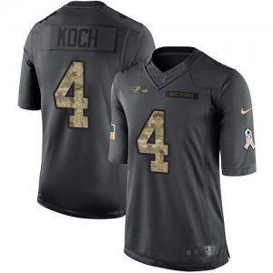 Jerseys Factory Cheap Nike Ravens #4 Sam Koch Black Men's Stitch