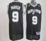 Jerseys Factory Cheap Revolution 30 Spurs #9 Tony Parker Black S