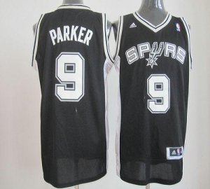 Jerseys Factory Cheap Revolution 30 Spurs #9 Tony Parker Black S