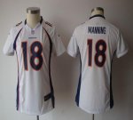 Jerseys Factory Cheap Nike Broncos #18 Peyton Manning White Wome