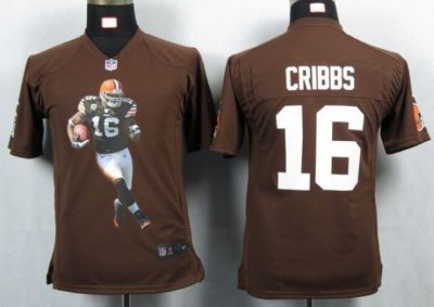 Jerseys Factory Cheap Nike Browns #16 Josh Cribbs Brown Team Col