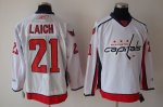 Jerseys Factory Cheap Capitals #21 Brooks Laich Embroidered Whit