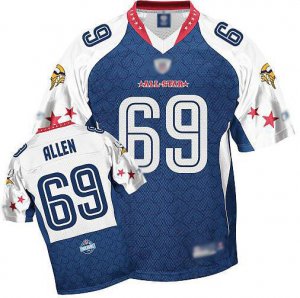Jerseys Factory Cheap Vikings #69 Jared Allen Blue 2010 Pro Bowl