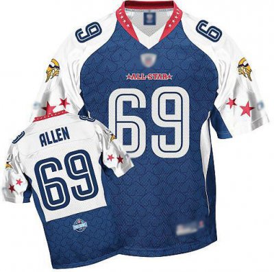 Jerseys Factory Cheap Vikings #69 Jared Allen Blue 2010 Pro Bowl