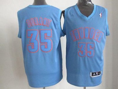 Jerseys Factory Cheap Thunder #35 Kevin Durant Blue Big Color Fa