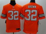 Jerseys Factory Cheap Nike Browns #32 Jim Brown Orange Alternate