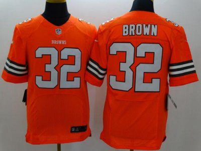 Jerseys Factory Cheap Nike Browns #32 Jim Brown Orange Alternate