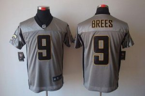 Jerseys Factory Cheap Nike Saints #9 Drew Brees Grey Shadow Men'