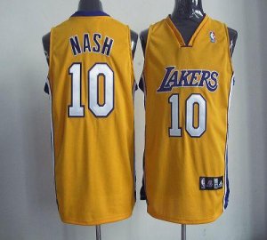 Jerseys Factory Cheap Lakers #10 Steve Nash Yellow Home Revoluti