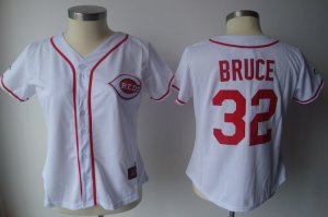 Jerseys Factory Cheap Reds #32 Jay Bruce White Women's Fashion E