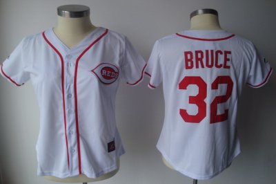 Jerseys Factory Cheap Reds #32 Jay Bruce White Women's Fashion E