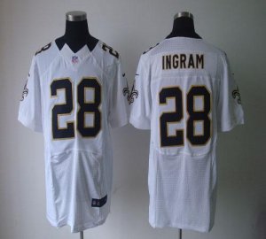 Jerseys Factory Cheap Nike Saints #28 Mark Ingram White Men's Em