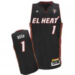 Jerseys Factory Cheap Latin Nights Heat #1 Chris Bosh Black Embr