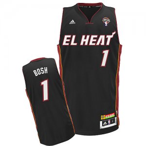 Jerseys Factory Cheap Latin Nights Heat #1 Chris Bosh Black Embr