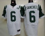 Jerseys Factory Cheap Nike Jets #6 Mark Sanchez White Men's Embr
