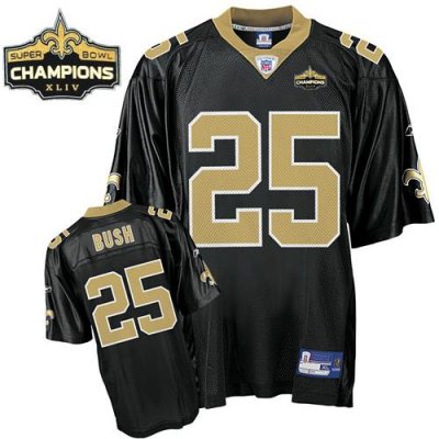 Jerseys Factory Cheap Saints #25 Reggie Bush Black Super Bowl XL
