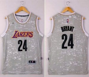 Jerseys Factory Cheap Lakers #24 Kobe Bryant Grey City Light Sti