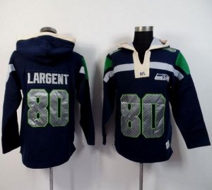Jerseys Factory Cheap Seattle Seahawks #80 Steve Largent Navy Bl