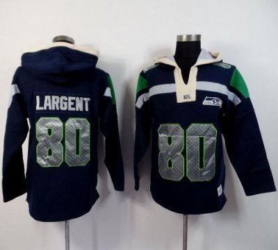Jerseys Factory Cheap Seattle Seahawks #80 Steve Largent Navy Bl