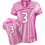 Jerseys Factory Cheap Nike Seahawks #3 Russell Wilson Pink Women
