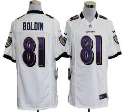 Jerseys Factory Cheap Nike Ravens #81 Anquan Boldin White Men's