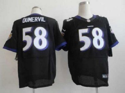 Jerseys Factory Cheap Nike Ravens #58 Elvis Dumervil Black Alter