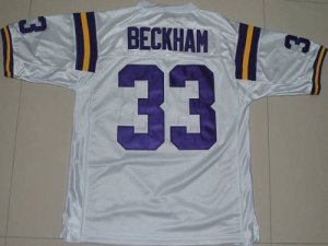 Jerseys Factory Cheap LSU Tigers #33 Odell Beckham White Embroid